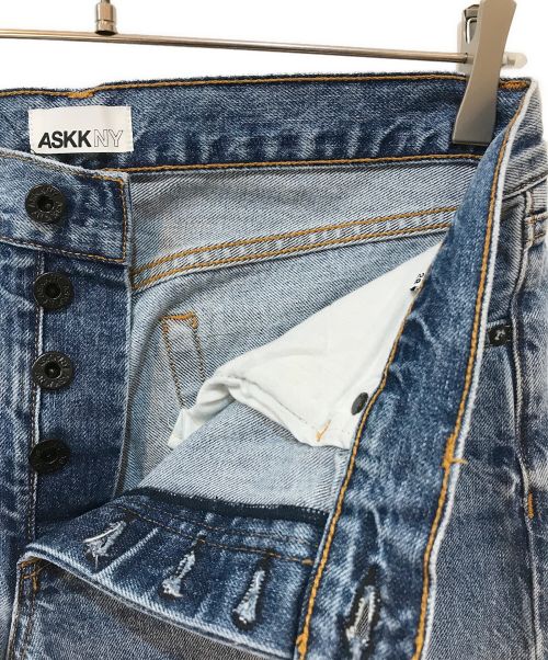 ASKKNY（アスクニューヨーク）ASKKNY (アスクニューヨーク) CROPPED DENIM インディゴ サイズ:28の古着・服飾アイテム