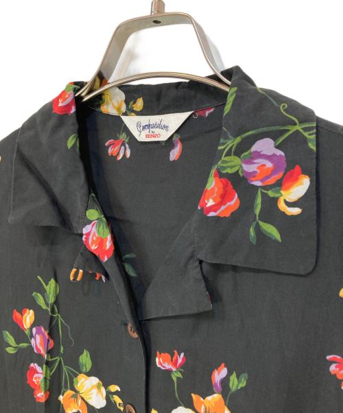 COMPOSITION by KENZO（コンポジションバイケンゾー）COMPOSITION by KENZO (コンポジションバイケンゾー) 花柄ワンピース ブラック サイズ:9ARの古着・服飾アイテム