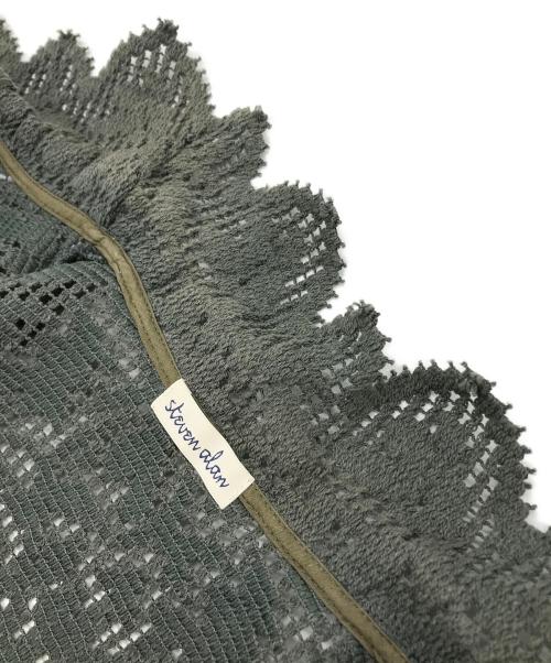 STEVEN ALAN（スティーブンアラン）STEVEN ALAN (スティーブンアラン) LACE SHORT SLEEVE BLOUSE ブラウン サイズ:Sの古着・服飾アイテム