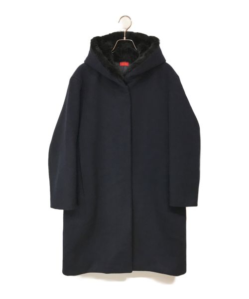 DES PRES（デ プレ）DES PRES (デ プレ) エコファーフーデットコート ネイビー サイズ:34の古着・服飾アイテム