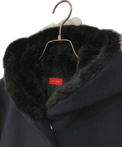 DES PRES（デ プレ）DES PRES (デ プレ) エコファーフーデットコート ネイビー サイズ:34の古着・服飾アイテム