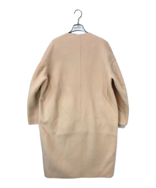 TOMORROW LAND（トゥモローランド）TOMORROW LAND (トゥモローランド) リバーメルトン ノーカラー コート ベージュ サイズ:36の古着・服飾アイテム