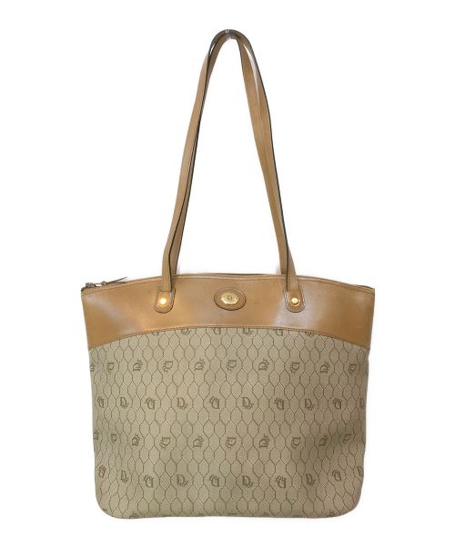 Christian Dior（クリスチャン ディオール）Christian Dior (クリスチャン ディオール) ハニカム柄トートバッグ ベージュ サイズ:-の古着・服飾アイテム