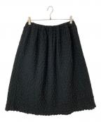 COMME des GARCONSコムデギャルソン）の古着「フラワー刺繍イージースカート」｜ブラック
