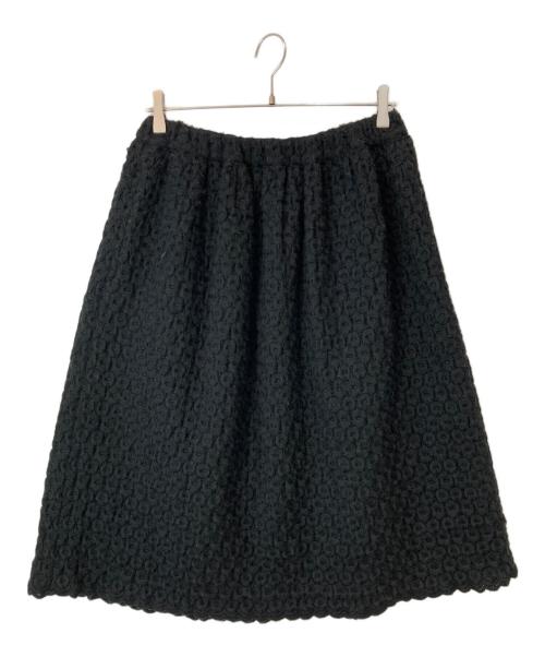 COMME des GARCONS（コムデギャルソン）COMME des GARCONS (コムデギャルソン) フラワー刺繍イージースカート ブラック サイズ:Sの古着・服飾アイテム