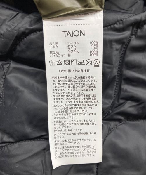 TAION（タイオン）TAION (タイオン) ミリタリー M65 ライナーWジップ ダウンジャケット-ソフトシェル ブラック サイズ:Lの古着・服飾アイテム