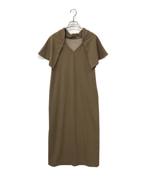 Ameri（アメリ）Ameri (アメリ) 2WAY UMBRELLA SHIFT DRESS ブラウン サイズ:Sの古着・服飾アイテム