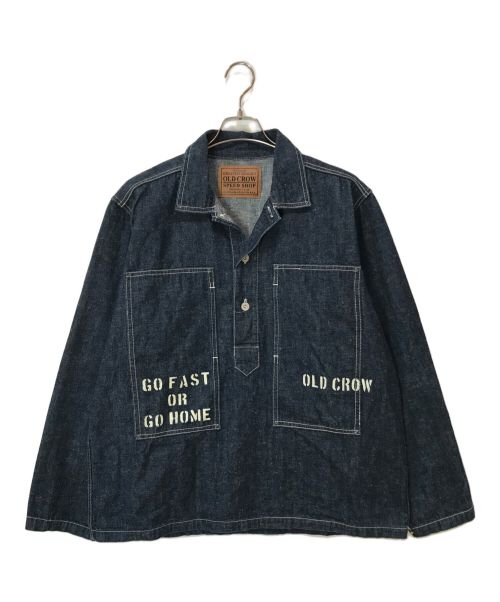 OLD CROW（オールドクロウ）OLD CROW (オールドクロウ) PULLOVER SHIRTS JACKET インディゴ サイズ:XLの古着・服飾アイテム