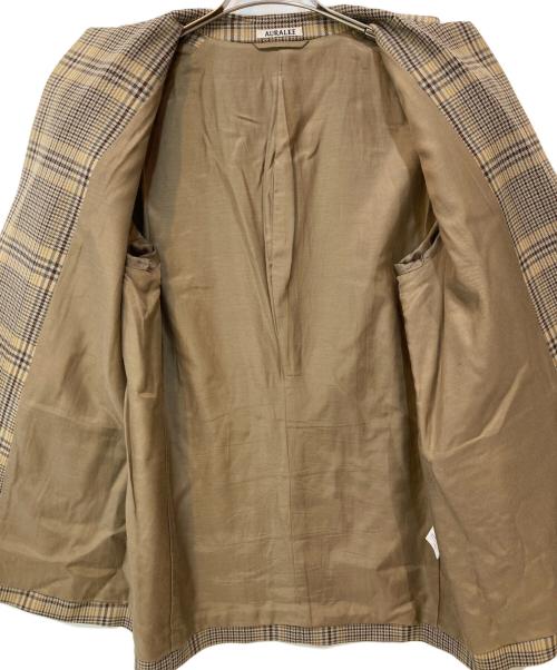 AURALEE（オーラリー）AURALEE (オーラリー) WOOL SERGE CHECK JACKET ベージュ サイズ:3の古着・服飾アイテム