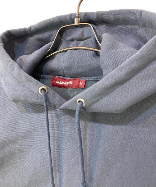HIDE AND SEEK（ハイドアンドシーク）HIDE AND SEEK (ハイドアンドシーク) FLAME HOODED SWEAT SHIRT グレー サイズ:Mの古着・服飾アイテム