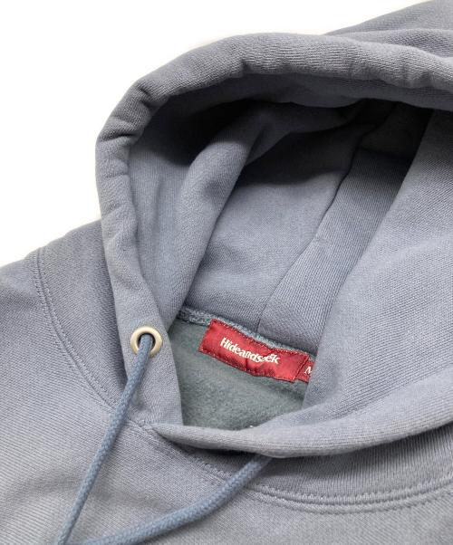 HIDE AND SEEK（ハイドアンドシーク）HIDE AND SEEK (ハイドアンドシーク) FLAME HOODED SWEAT SHIRT グレー サイズ:Mの古着・服飾アイテム