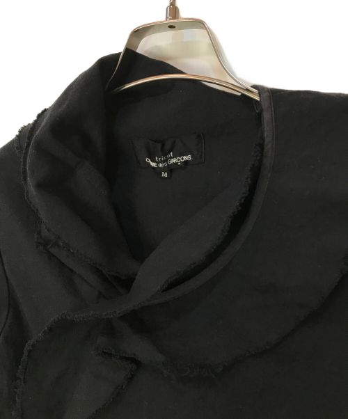 tricot COMME des GARCONS（トリココムデギャルソン）tricot COMME des GARCONS (トリココムデギャルソン) 02SS アシンメトリーデザイン ジャケット ブラック サイズ:Mの古着・服飾アイテム