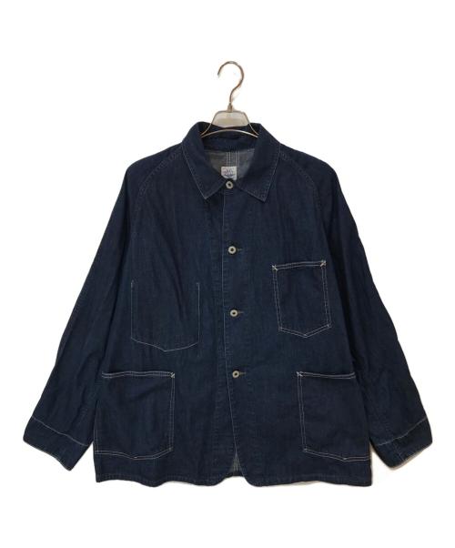 POST O'ALLS（ポストオーバーオールズ）POST O'ALLS (ポストオーバーオールズ) POST 43 : 8 oz. vintage denim indigo カバーオール deep washed サイズ:XLの古着・服飾アイテム