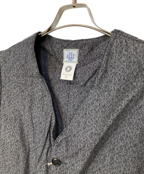POST O'ALLS（ポストオーバーオールズ）POST O'ALLS (ポストオーバーオールズ) Royal Traveler Vest Cotton Brocade Polar グレー サイズ:XLの古着・服飾アイテム