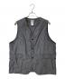 POST O'ALLS（ポストオーバーオールズ）の古着「Royal Traveler Vest Cotton Brocade Polar」｜グレー