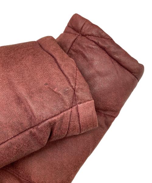 TORNADO MART（トルネードマート）TORNADO MART (トルネードマート) レザーダウンジャケット レッド サイズ:Lの古着・服飾アイテム