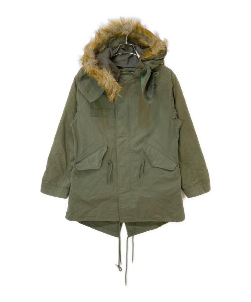 HOUSTON（ヒューストン）HOUSTON (ヒューストン) M-65 モッズコート カーキ サイズ:XX-SMALLの古着・服飾アイテム