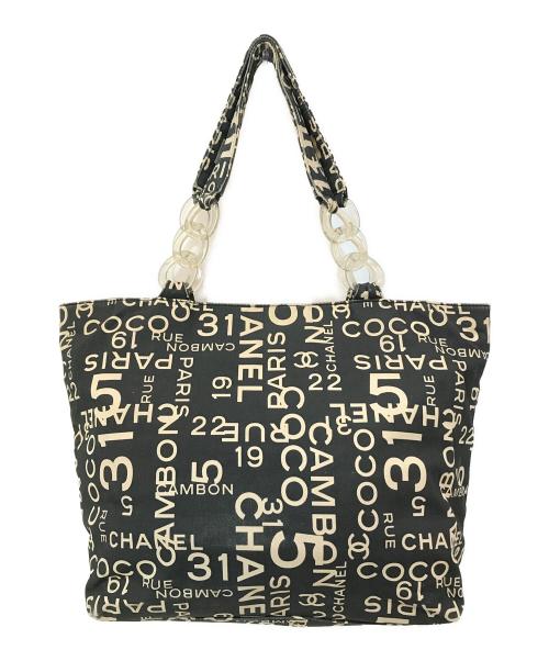 CHANEL（シャネル）CHANEL (シャネル) バイシーライン ロゴトートバッグ ブラック サイズ:-の古着・服飾アイテム