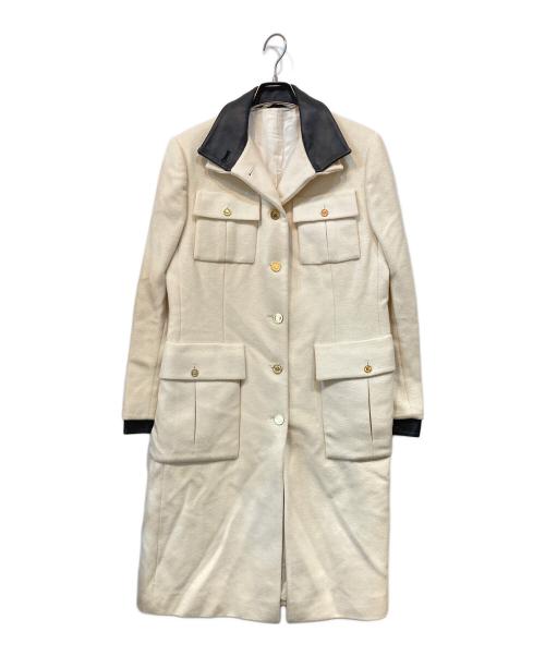 GUCCI（グッチ）GUCCI (グッチ) カシミヤウールコート アイボリー サイズ:44の古着・服飾アイテム