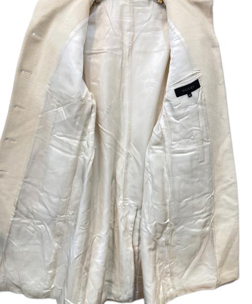 GUCCI（グッチ）GUCCI (グッチ) カシミヤウールコート アイボリー サイズ:44の古着・服飾アイテム