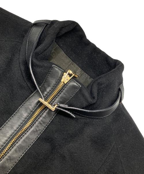 GUCCI（グッチ）GUCCI (グッチ) カシミヤ混ジップアップコート ブラック サイズ:42の古着・服飾アイテム