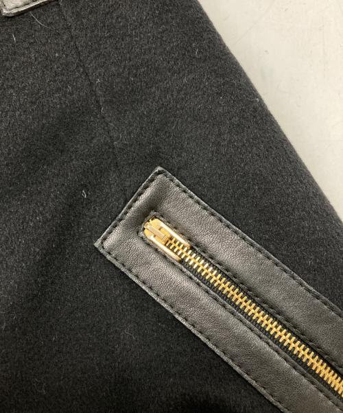 GUCCI（グッチ）GUCCI (グッチ) カシミヤ混ジップアップコート ブラック サイズ:42の古着・服飾アイテム