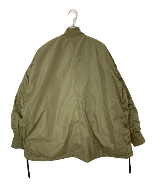 BEARDSLEY（ビアズリー）BEARDSLEY (ビアズリー) フレアMA-1ブルゾン カーキ サイズ:Fの古着・服飾アイテム
