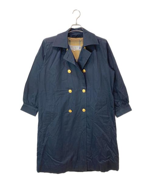 Yves Saint Laurent（イヴサンローラン）Yves Saint Laurent (イヴサンローラン) ライナー付 金ボタントレンチコート ネイビー サイズ:Sの古着・服飾アイテム