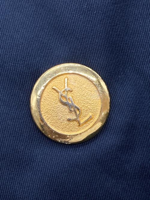 Yves Saint Laurent（イヴサンローラン）Yves Saint Laurent (イヴサンローラン) ライナー付 金ボタントレンチコート ネイビー サイズ:Sの古着・服飾アイテム