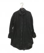 JAMES PERSEジェームスパース）の古着「リネンシャツワンピース」｜ブラック