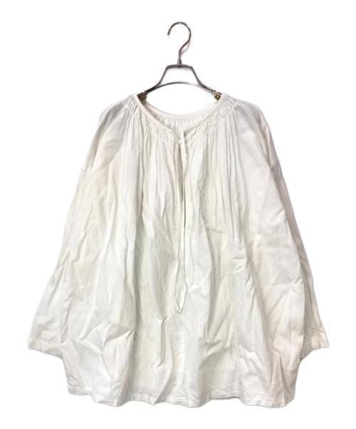 nest Robe（ネストローブ）nest Robe (ネストローブ) 近江晒目メニーギャザースモック ホワイト サイズ:Fの古着・服飾アイテム