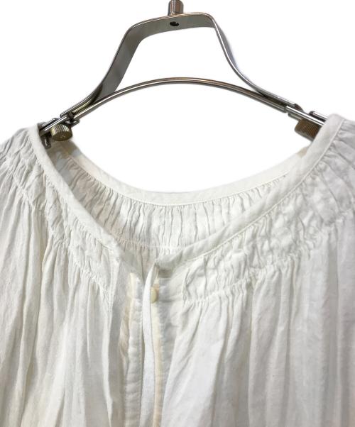 nest Robe（ネストローブ）nest Robe (ネストローブ) 近江晒目メニーギャザースモック ホワイト サイズ:Fの古着・服飾アイテム