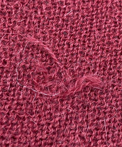 peruvian connection（ペルビアンコネクション）peruvian connection (ペルビアンコネクション) 80s アルパカカーディガン レッド サイズ:Lの古着・服飾アイテム