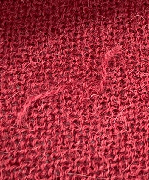 peruvian connection（ペルビアンコネクション）peruvian connection (ペルビアンコネクション) 80s アルパカカーディガン レッド サイズ:Lの古着・服飾アイテム