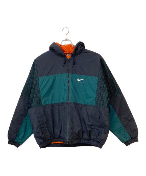 NIKE（ナイキ）NIKE (ナイキ) 90s ナイロンパーカー ブラック×グリーン サイズ:XLの古着・服飾アイテム