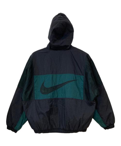 NIKE（ナイキ）NIKE (ナイキ) 90s ナイロンパーカー ブラック×グリーン サイズ:XLの古着・服飾アイテム