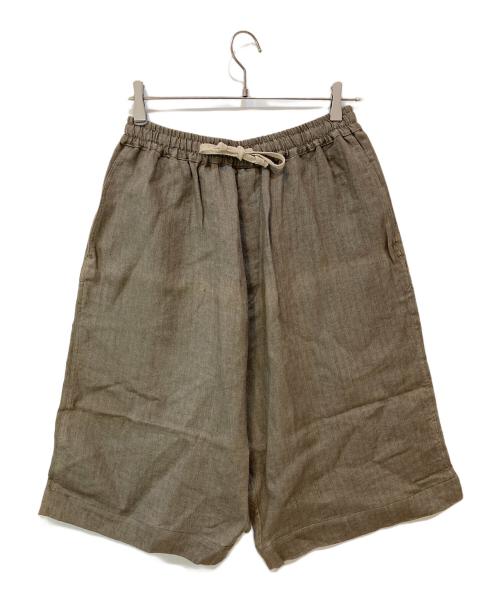 O- 0-CHO-RUI.LAB（オーレイチョウルイラボ）O- 0-CHO-RUI.LAB (オーレイチョウルイラボ) リネンハーフパンツ ブラウン サイズ:Mの古着・服飾アイテム