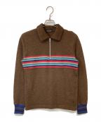 COMME des GARCONS HOMME PLUSコムデギャルソンオムプリュス）の古着「00s ハーフジップ アルパカニット」｜ブラウン