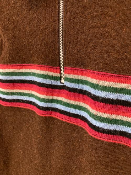 COMME des GARCONS HOMME PLUS（コムデギャルソンオムプリュス）COMME des GARCONS HOMME PLUS (コムデギャルソンオムプリュス) 00s ハーフジップ アルパカニット ブラウン サイズ:-の古着・服飾アイテム