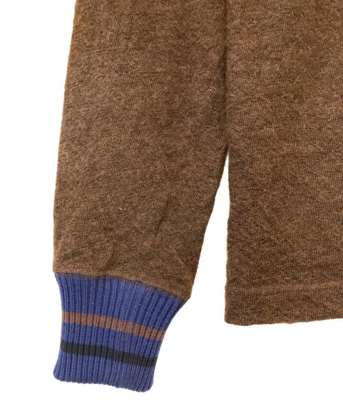 COMME des GARCONS HOMME PLUS（コムデギャルソンオムプリュス）COMME des GARCONS HOMME PLUS (コムデギャルソンオムプリュス) 00s ハーフジップ アルパカニット ブラウン サイズ:-の古着・服飾アイテム
