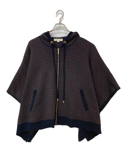 MICHAEL KORS（マイケル・コース）MICHAEL KORS (マイケルコース) ポンチョニットパーカー ブラウン サイズ:L/XLの古着・服飾アイテム