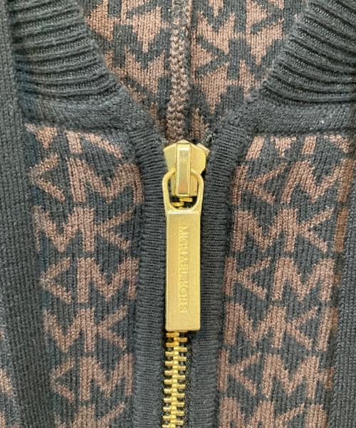 MICHAEL KORS（マイケル・コース）MICHAEL KORS (マイケルコース) ポンチョニットパーカー ブラウン サイズ:L/XLの古着・服飾アイテム