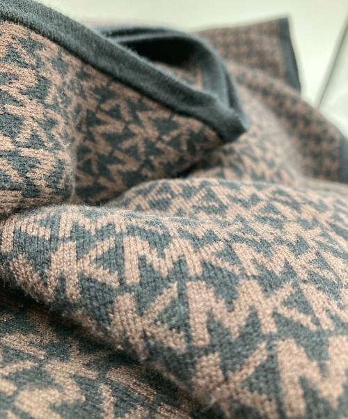 MICHAEL KORS（マイケル・コース）MICHAEL KORS (マイケルコース) ポンチョニットパーカー ブラウン サイズ:L/XLの古着・服飾アイテム