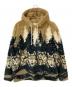KITH（キス）の古着「22FW Merrick Wolves Sherpa Hoodie(メリック ウルヴズ シェルパ フーディー)」｜ベージュ×ブラック