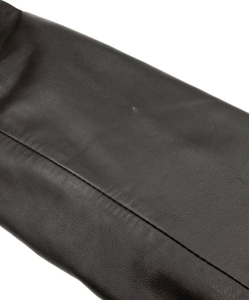 BURBERRY LONDON（バーバリーロンドン）BURBERRY LONDON (バーバリーロンドン) レザーノヴァチェックダッフルコート ブラック サイズ:10/11の古着・服飾アイテム