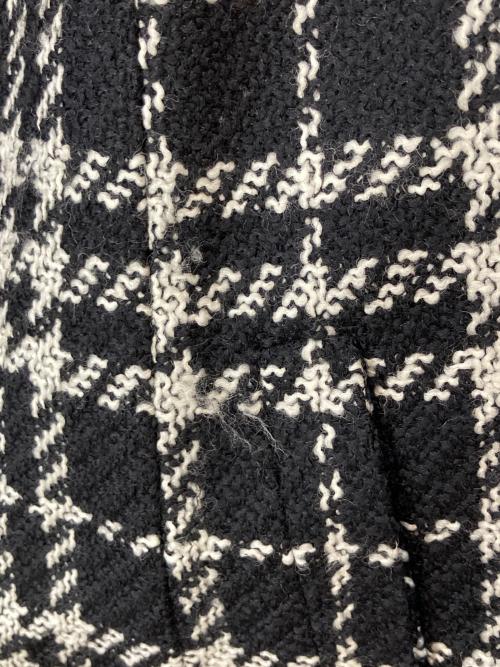 BURBERRY LONDON（バーバリーロンドン）BURBERRY LONDON (バーバリーロンドン) ファー付き ツイードジャケット ブラック×ホワイト サイズ:11の古着・服飾アイテム