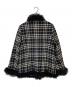 BURBERRY LONDON (バーバリーロンドン) ファー付き ツイードジャケット ブラック×ホワイト サイズ:11：7000円