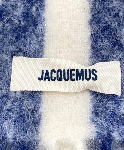 jacquemus（ジャックムス）JACQUEMUS (ジャックムス) Carro ストライプジャガードスカーフ ホワイト×ブルー サイズ:なしの古着・服飾アイテム