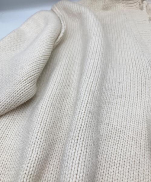 PERVERZE（パーバーズ）PERVERZE (パーバーズ) クラッシュワイドニットカーディガン アイボリー サイズ:Fの古着・服飾アイテム