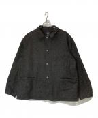 POST O'ALLSポストオーバーオールズ）の古着「wool melton dark brown heather ジャケット」｜ブラウン